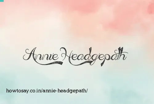 Annie Headgepath