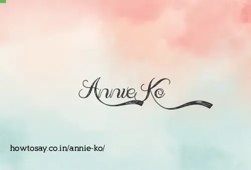 Annie Ko