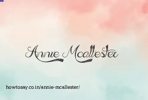Annie Mcallester