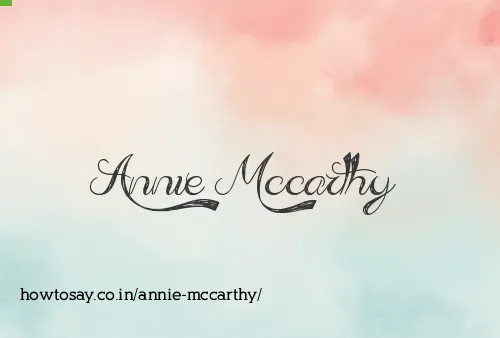 Annie Mccarthy