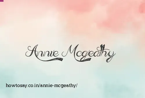 Annie Mcgeathy