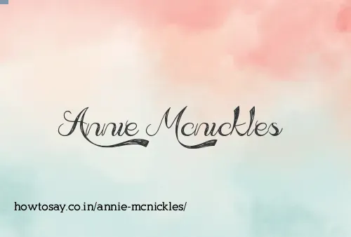 Annie Mcnickles