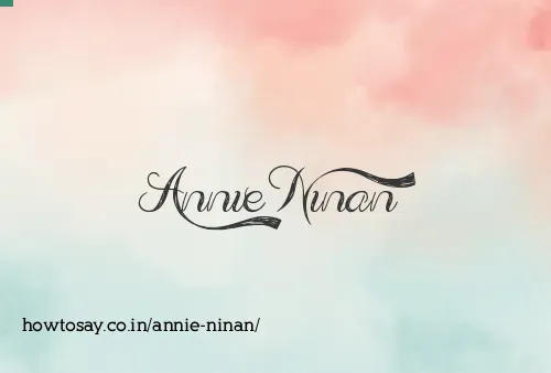 Annie Ninan