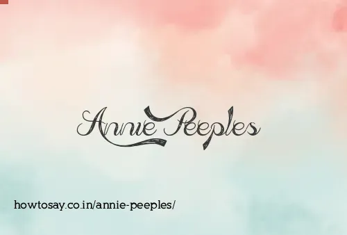 Annie Peeples