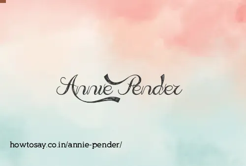 Annie Pender