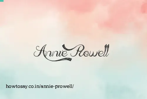 Annie Prowell