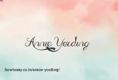 Annie Yording