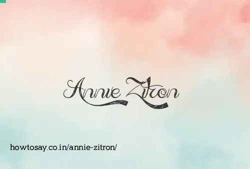 Annie Zitron