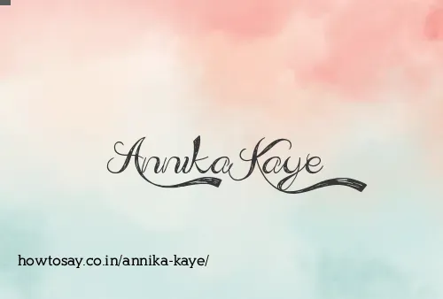 Annika Kaye