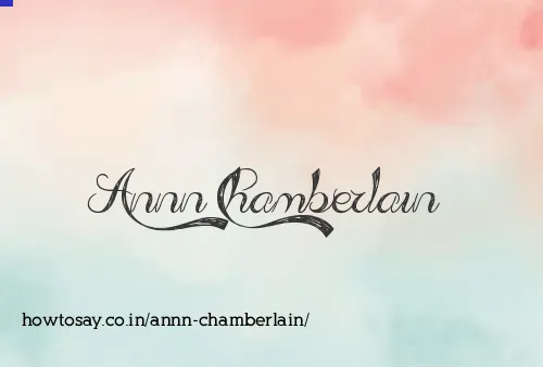 Annn Chamberlain
