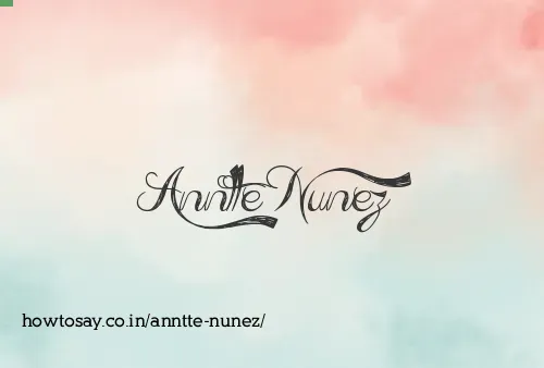 Anntte Nunez
