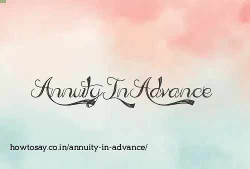 Annuity In Advance