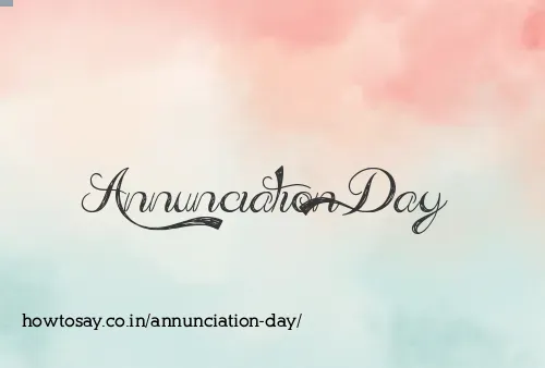 Annunciation Day