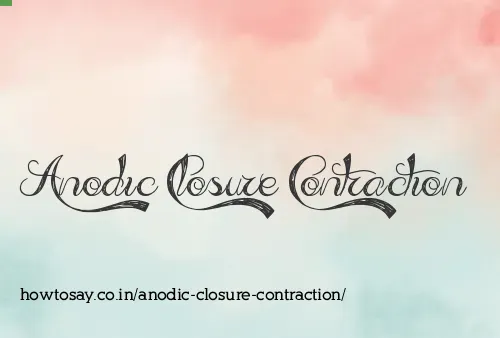 Anodic Closure Contraction