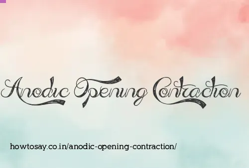 Anodic Opening Contraction