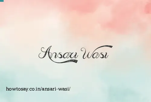 Ansari Wasi