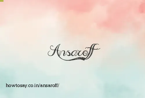 Ansaroff