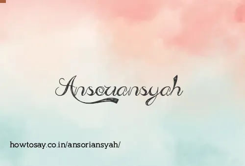 Ansoriansyah