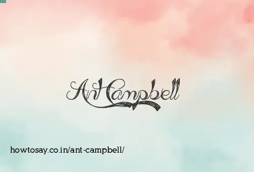 Ant Campbell
