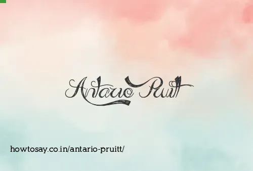 Antario Pruitt