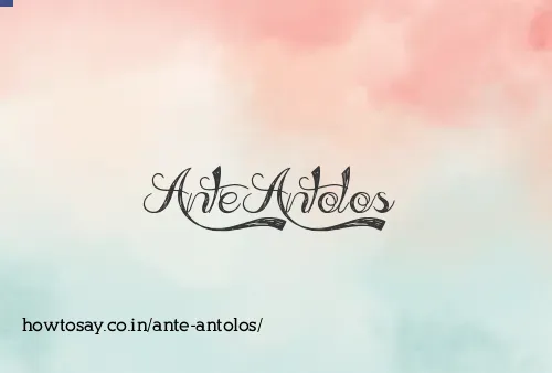 Ante Antolos