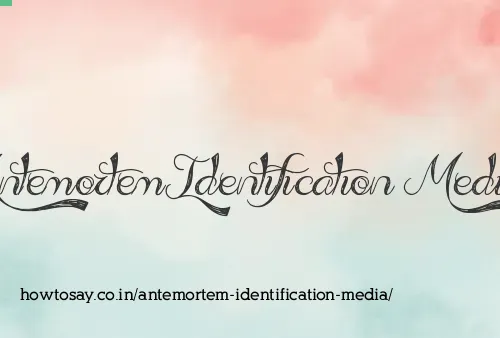 Antemortem Identification Media