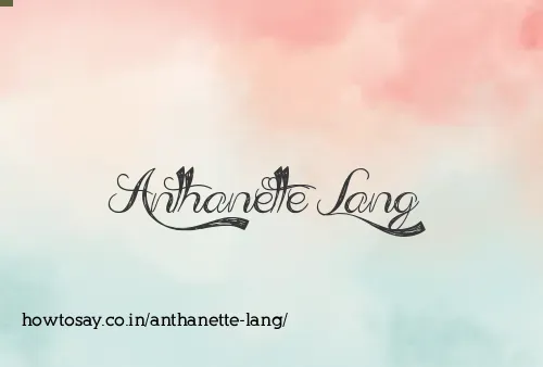 Anthanette Lang