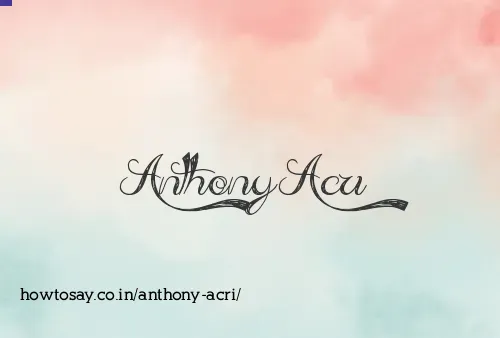 Anthony Acri
