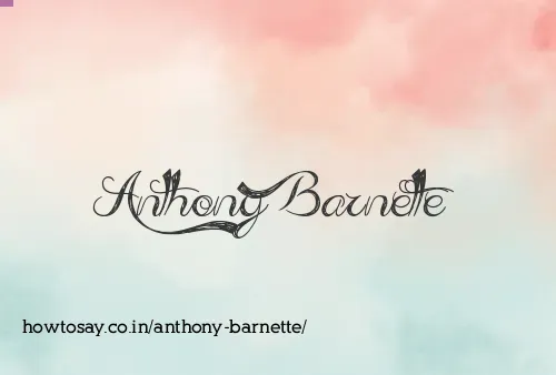 Anthony Barnette
