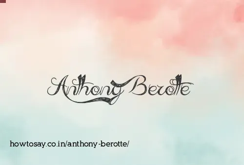 Anthony Berotte
