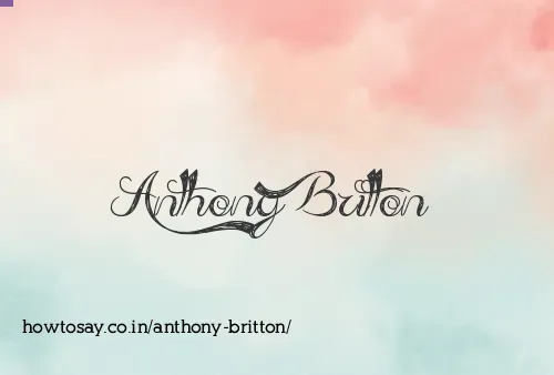Anthony Britton