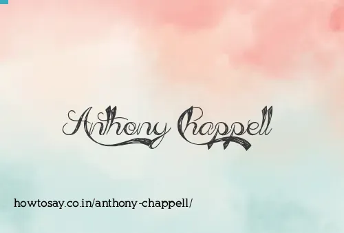 Anthony Chappell