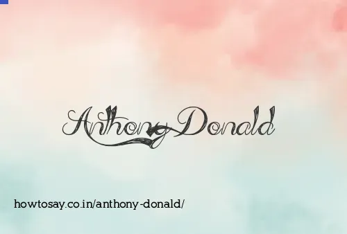 Anthony Donald