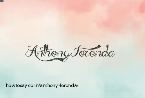 Anthony Foronda
