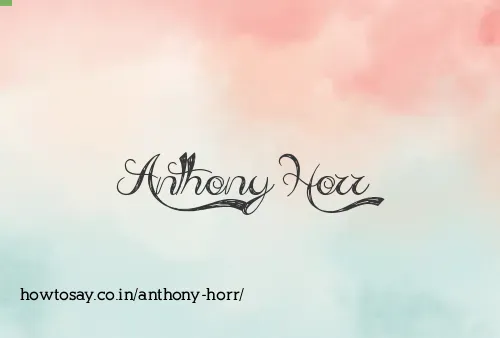 Anthony Horr