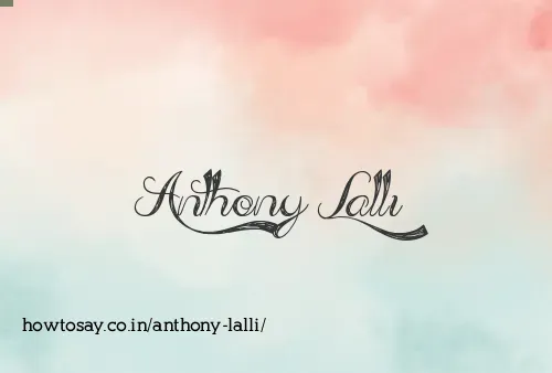 Anthony Lalli