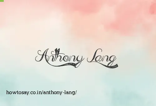 Anthony Lang