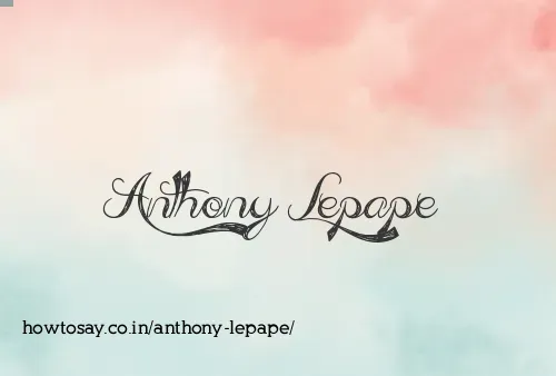 Anthony Lepape