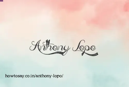 Anthony Lopo