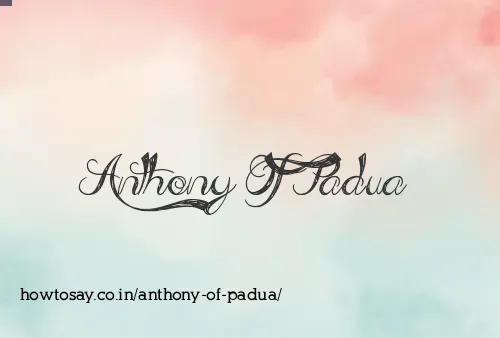 Anthony Of Padua