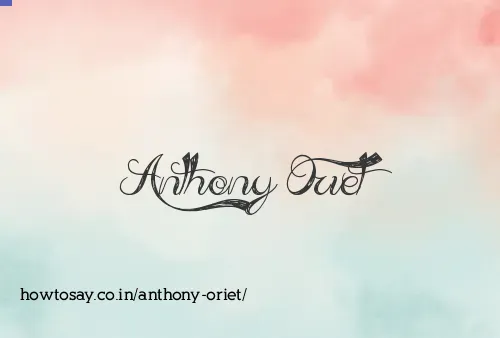 Anthony Oriet