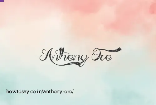 Anthony Oro