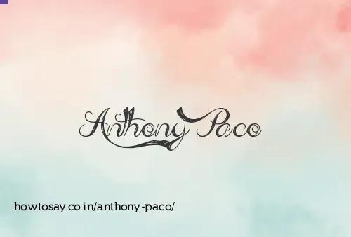 Anthony Paco