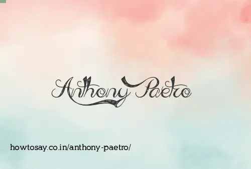 Anthony Paetro