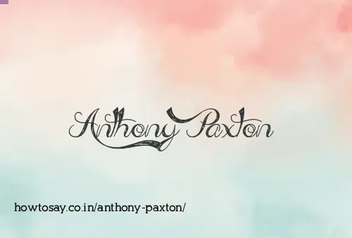Anthony Paxton