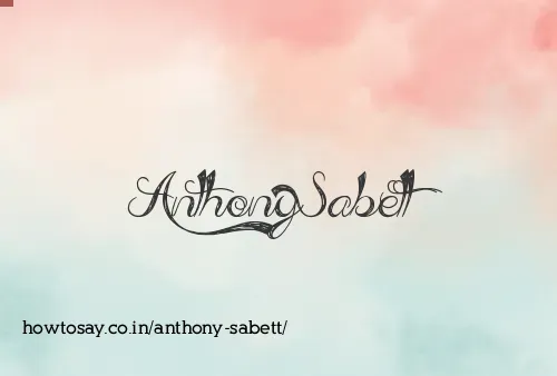 Anthony Sabett