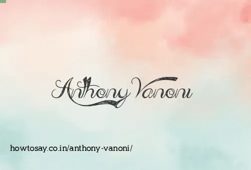 Anthony Vanoni