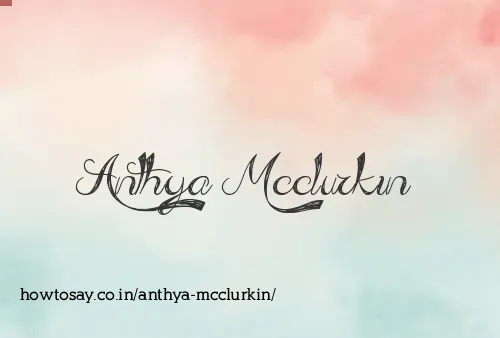 Anthya Mcclurkin
