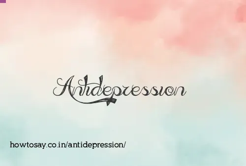 Antidepression