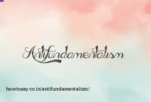Antifundamentalism